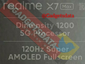 หลุดข้อมูล Realme X7 Max 5G คอนเฟิร์มสเปคจากด้านหลังกล่อง